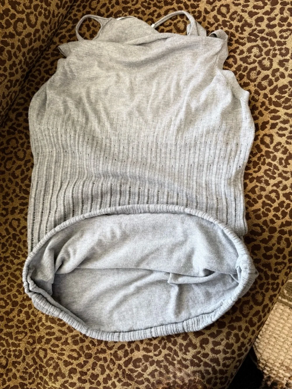 L.A.M.B Gray “Double” Sleeveless Cotton/Cashmere Top in Large - Picture 7 of 11